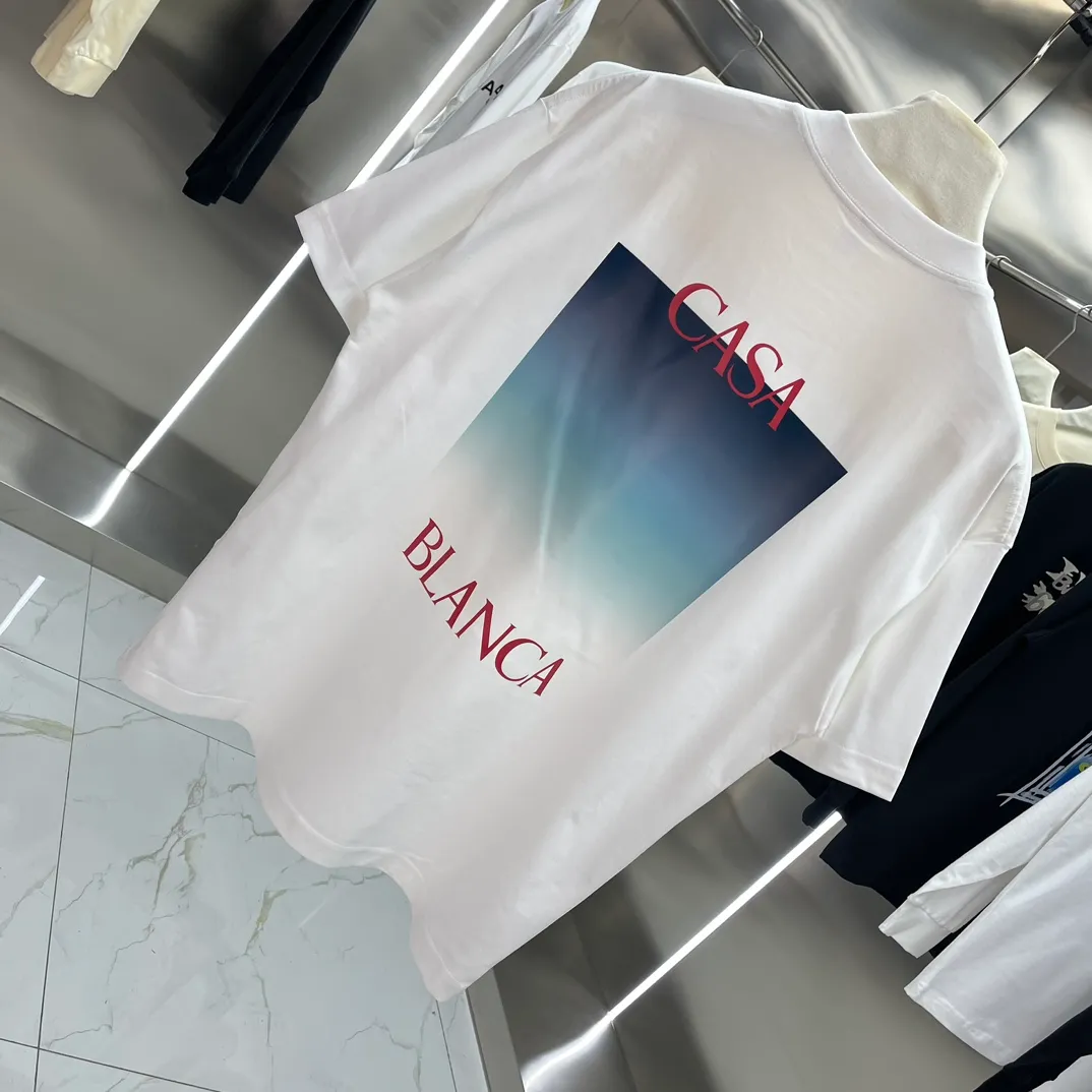 Casablanca Classic Series T ， ， 。 ， Classic ， In Stock ！ ：White Black Size：S M L XL XXL